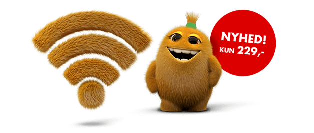 Nyhed: Vi har nu internet til en lille pris. Kun 229 kroner om måneden